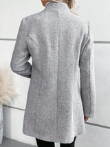 One Button Long Sleeve Coat