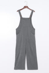 Pocketed Wide Leg Overall